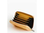 Porte cartes zippé Ella en cuir grainé