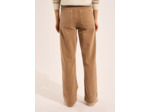 Pantalon coupe large en coton taille haute