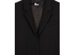 Manteau mi long avec details surpiqure black