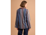Top oversize en coton fantaisie brodé