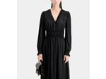 Robe Longue Noire Avec Fronces black