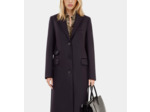 Manteau Long En Laine Mélangée Bleu Marine navy