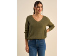 Pull ample à col V avec détails en lurex