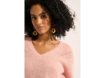 Pull à col V en mohairs et Alpaga