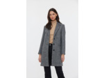 Manteau en prince de galles longueur 3/4 avec 3 boutons