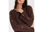 Pull Nili Chocolat en Laine