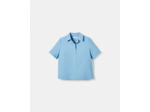 Top chemise fluide bleu