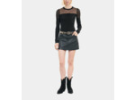 Pull En Maille Ajourée Noir black
