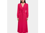 Robe Longue Nouee Manhce Longue cherry