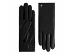 Gants femme bi-matières en cuir d'agneau