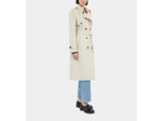 Trench Coat Droit Long beige