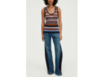 Débardeur échancré en maille rayée - JUNIA