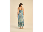 Robe longue imprimée florale à bretelles