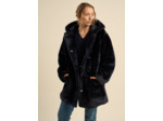 Duffle-coat en fausse fourrure à capuche