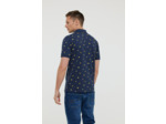 Polo en piqué de coton, manches courtes, avec allover « Citrons » et broderie Lee Cooper poitrine