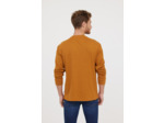 T-shirt manches longues en coton épais avec graph poitrine et rib poignet