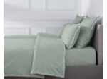 DRAP HOUSSE | Pure White Percale Lavée - Light green
