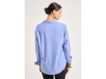 Chemise oversize à manches longues en coton