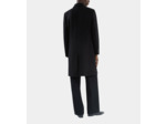 Manteau Long En Laine Mélangée Noire black