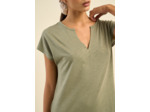 Robe droite col tunisien