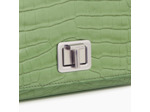 Petit sac bandoulière Eva en cuir embossé croco
