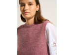 Pull sans manche à col rond