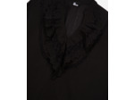 Top manche longue a volant black