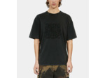 T-Shirt Noir Avec Broderie Logo black washed