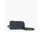 Porte cartes zippé avec dragonne Quentin en cuir lisse