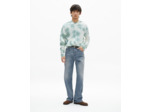 Cardigan a capuche tie and dye kaki / white