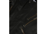 Blouson cuir a zip black