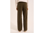 Pantalon en velours imprimé léopard