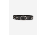 Ceinture en cuir avec oeillets black