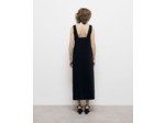 Robe Longue Avec Details Dentelles black
