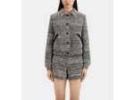Veste En Tweed Detail Galon black white