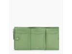 Portefeuille zippé Charlotte en cuir lisse