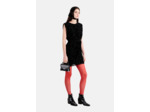Robe courte noire en velours dévoré black
