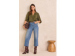 Jean large et cropped en coton mélangé MAE