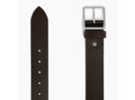 Ceinture homme avec boucle carrée en cuir lisse tannage végétal