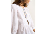Blouse plastron brodé