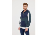 Hoodie graphique «color block» zippé