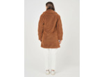 Manteau mi long en fausse fourrure