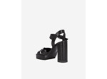Chaussures a talon en cuir embossé serpent black