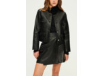 Veste courte en cuir - BURCINE