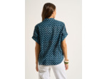 Chemise imprimée en coton à manches courtes