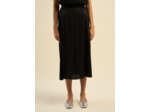 Jupe longue évasée en satin de viscose