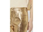 Pantalon Pietra Or en Cuir D'Agneau