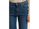 Jean droit taille haute cinq poches