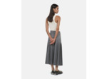 Jupe Longue Plissée En Laine Grise grey