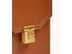 Etui téléphone à rabat Rose en cuir lisse